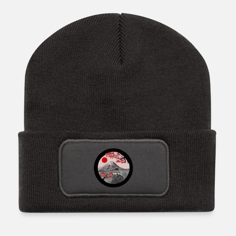 Arakurayama - Recycled Patch Beanie - dark grey