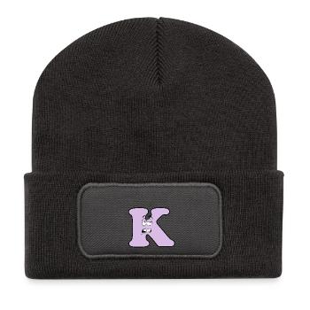 K - Recycled Patch Beanie - dark grey - Front