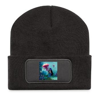 The MAGICAL world of the Little Mermaid and the Jellyfish - Recycled Patch Beanie - dark grey - Front