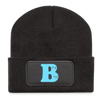 B - Recycelte Patch Beanie - Dunkelgrau - Vorne