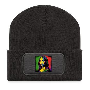 Portrait Pop Art - Recycled Patch Beanie - dark grey - Front