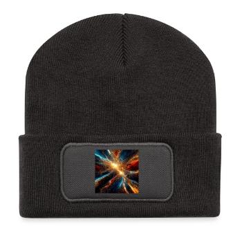 Cosmic Explosion Colors - Recycled Patch Beanie - dark grey - Front