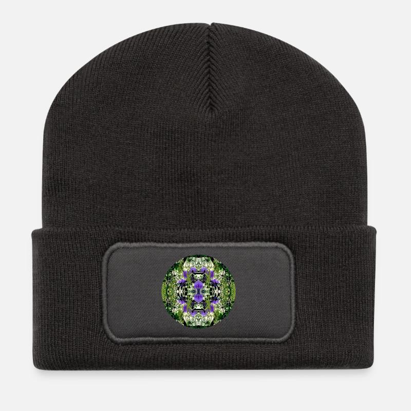 Nature Mandala Spring in Dennenlohe - Recycled Patch Beanie - dark grey