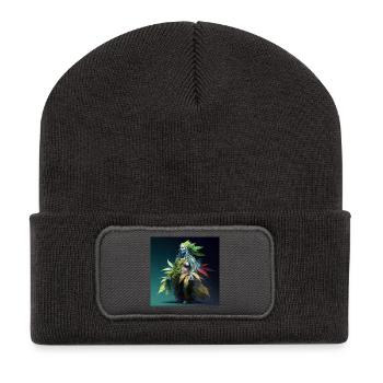 Personification of the forest - Recycled Patch Beanie - dark grey - Front