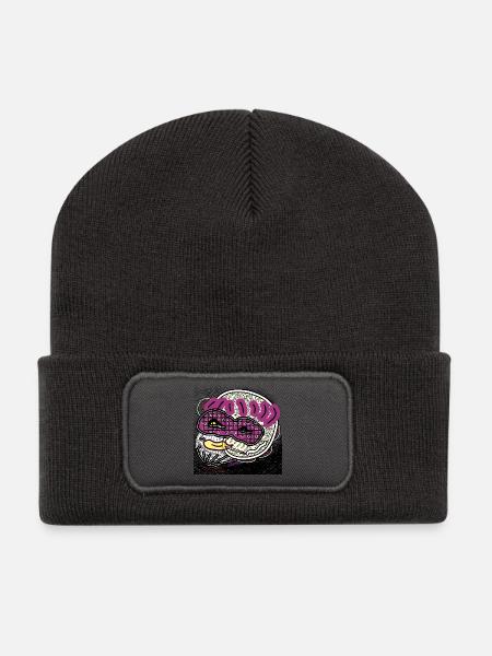 Homme comique - Beanie recyclé à patch - charbon
