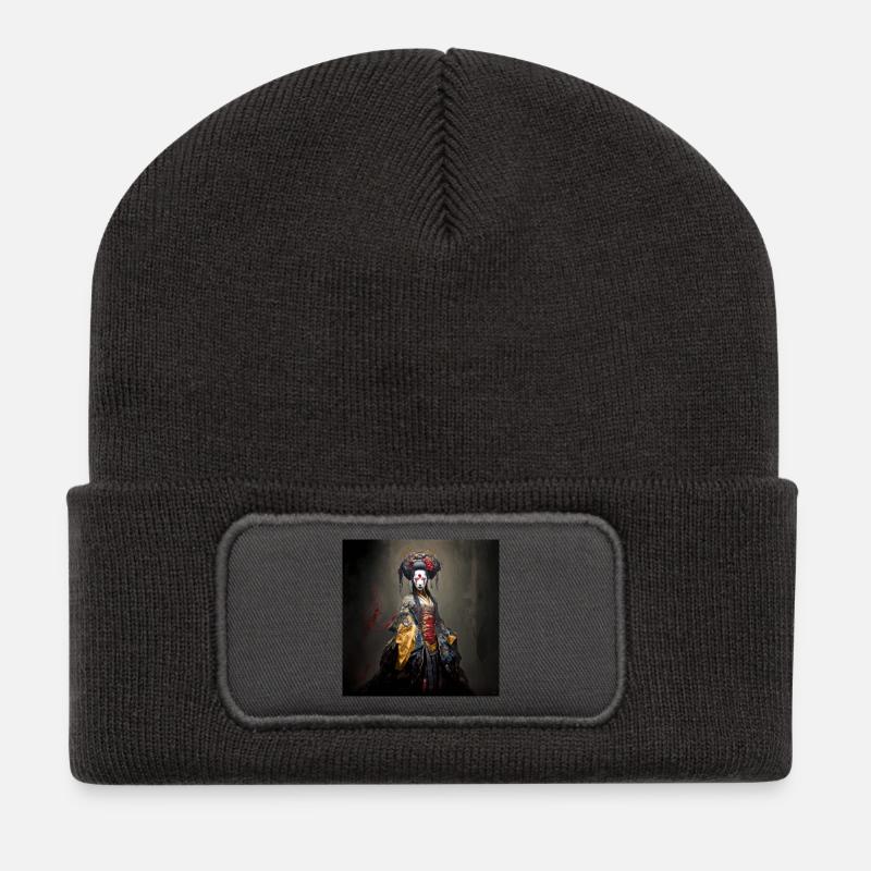 Geisha Zombie 01 - Recycled Patch Beanie - dark grey