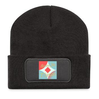 FÊTE DES MÈRES,BONNE FÊTE MAMAN,MAMAN,JE T'AIME - Beanie recyclé à patch - charbon - Devant
