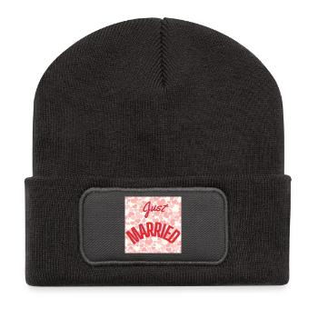 JUST MARRIED,LONG LIVE THE MARIES,EVJF,VALENTINE'S DAY - Recycled Patch Beanie - dark grey - Front