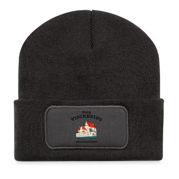 Lüdinghausen, Burg Vischering - Recycelte Patch Beanie - Dunkelgrau - Vorne