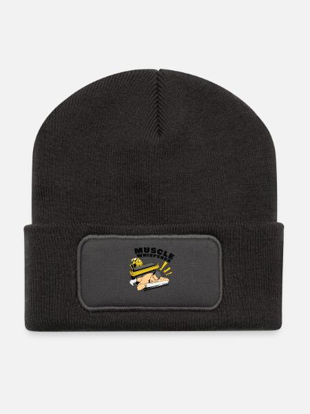 Muskel Flüsterer - Recycelte Patch Beanie - Dunkelgrau