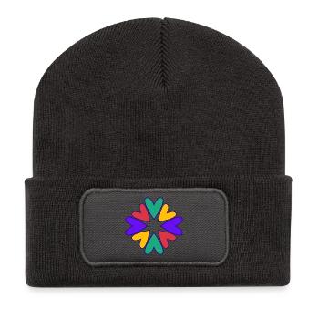 MAMA. MUTTERTAG. SCHÖNEN MUTTERTAG. ICH LIEBE DICH - Recycelte Patch Beanie - Dunkelgrau - Vorne