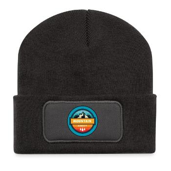 Mountain Addict - Beanie recyclé à patch - charbon - Devant