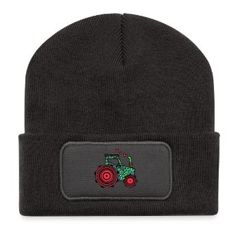 Vehicle Heart Tractor Commercial Vehicle Motor Vehicle - Recycled Patch Beanie - dark grey - Front
