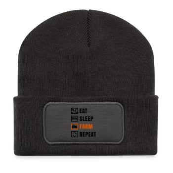 Tractor Statement Field Commercial Vehicle Farmer - Recycled Patch Beanie - dark grey - Front