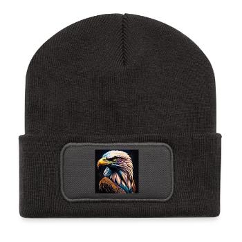 Eagle - Recycled Patch Beanie - dark grey - Front