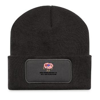 Movies Statement Movie Watching Theatre Streaming - Recycled Patch Beanie - dark grey - Front