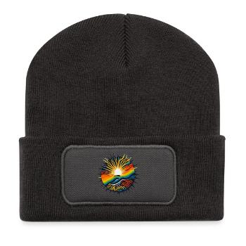 énergie positive - Beanie recyclé à patch - charbon - Devant