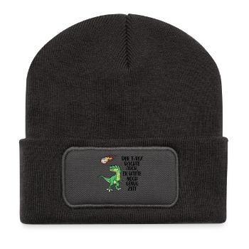 Erderwärmung Erde Artenschutz Umwelt Statement - Recycelte Patch Beanie - Dunkelgrau - Vorne