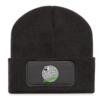 LKW Fahrer,LKW ,Trucker Fun Shirt, dürfen..(25) - Recycelte Patch Beanie - Dunkelgrau - Vorne