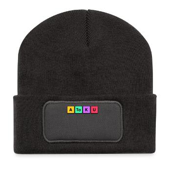 Manga Saying Japanese Anime Animation Far East - Recycled Patch Beanie - dark grey - Front