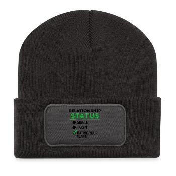 Anime Japanese Comic Animation Manga Statement - Recycled Patch Beanie - dark grey - Front