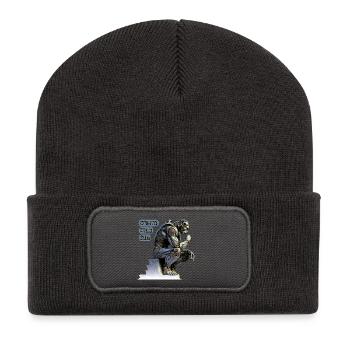 Cogito 02 - Cyborg Thinker Cogito Ergo Sum - Recycled Patch Beanie - dark grey - Front
