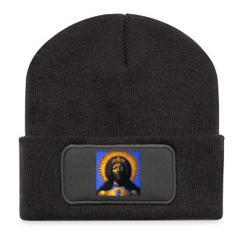Black Jesus 03 - Recycled Patch Beanie - dark grey - Front