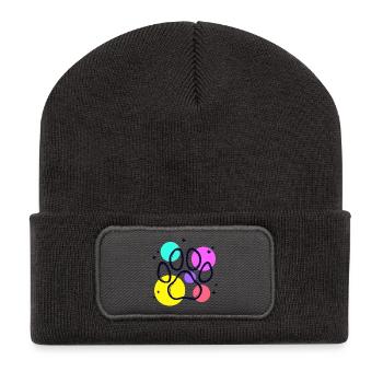 Animaux domestiques, Chien, Animal préféré, Chat, Jouet en peluche - Beanie recyclé à patch - charbon - Devant