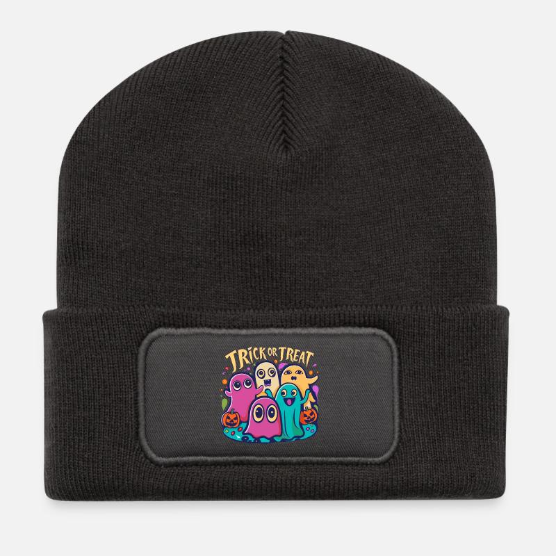 Gespenster - Recycelte Patch Beanie - Dunkelgrau