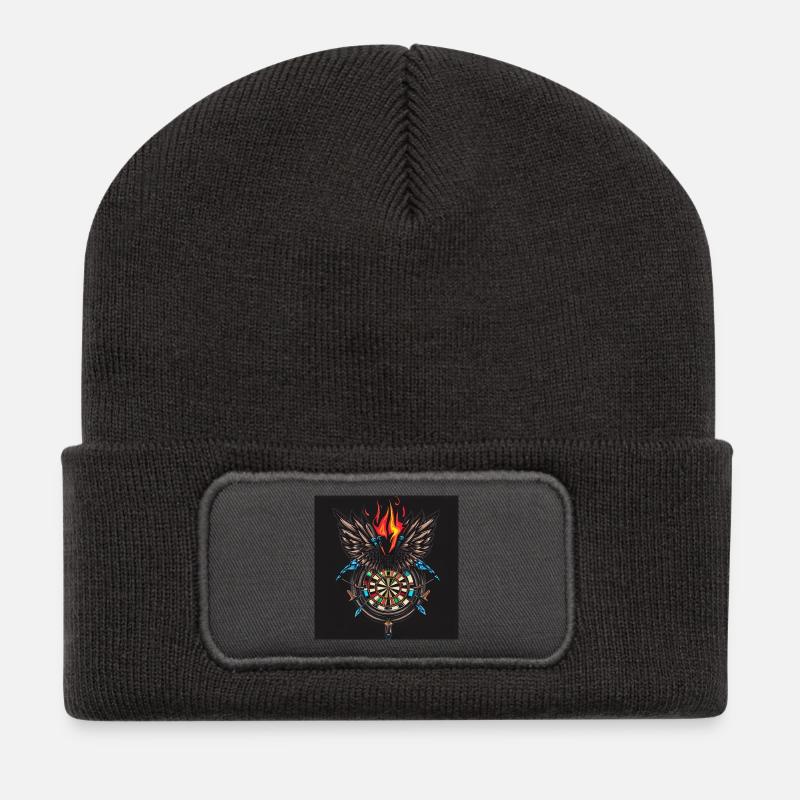 Dart - Recycelte Patch Beanie - Dunkelgrau