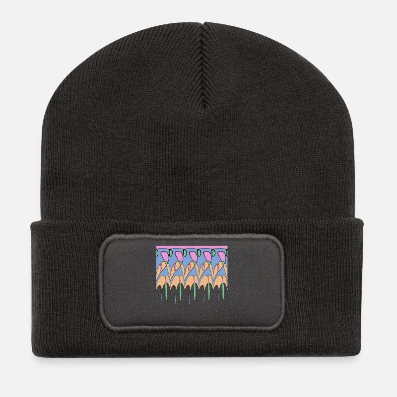 Spring 2 - Recycelte Patch Beanie - Dunkelgrau