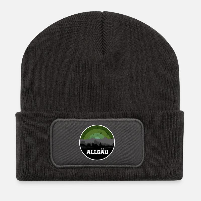 Allgäu Original Skyline - Recycelte Patch Beanie - Dunkelgrau