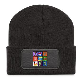 I love Franken - für Franken-Fans - Recycelte Patch Beanie - Dunkelgrau - Vorne