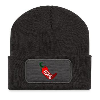 ADHS CHILISCHOTE - Recycelte Patch Beanie - Dunkelgrau - Vorne