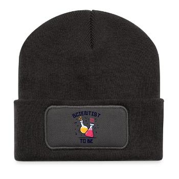 Scientifique bourreau de travail Déclaration Profession Carrière - Beanie recyclé à patch - charbon - Devant