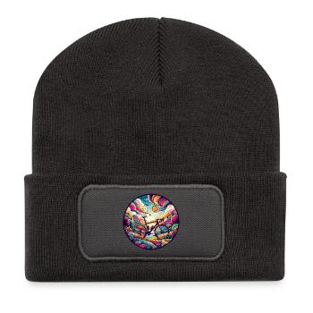 Fabulous gravel biker, road - Recycled Patch Beanie - dark grey - Front