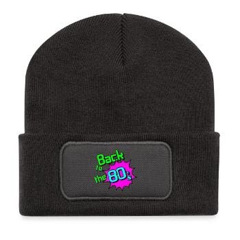 des années 80 Party Retro Fun Shirt, retour aux années 80 (25 - Beanie recyclé à patch - charbon - Devant
