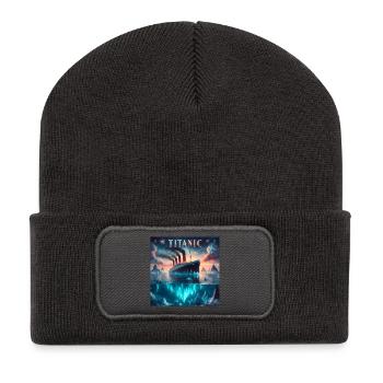Titanisch - Recycelte Patch Beanie - Dunkelgrau - Vorne
