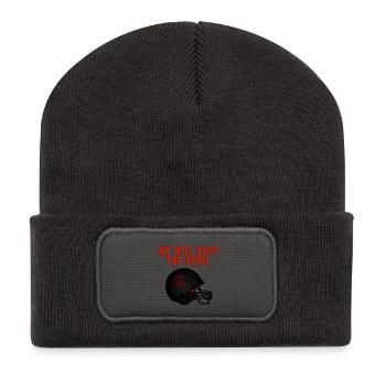 Message de motivation sombre avec crâne - Beanie recyclé à patch - charbon - Devant