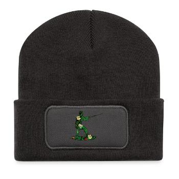 Wakesurfing Wakeboard Surfing Kitesurfer Surfboard - Recycled Patch Beanie - dark grey - Front