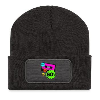 des années 80 Party Retro Fun Shirt Theme Party, des années 80 (25) - Beanie recyclé à patch - charbon - Devant