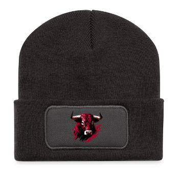 Stier - Recycelte Patch Beanie - Dunkelgrau - Vorne