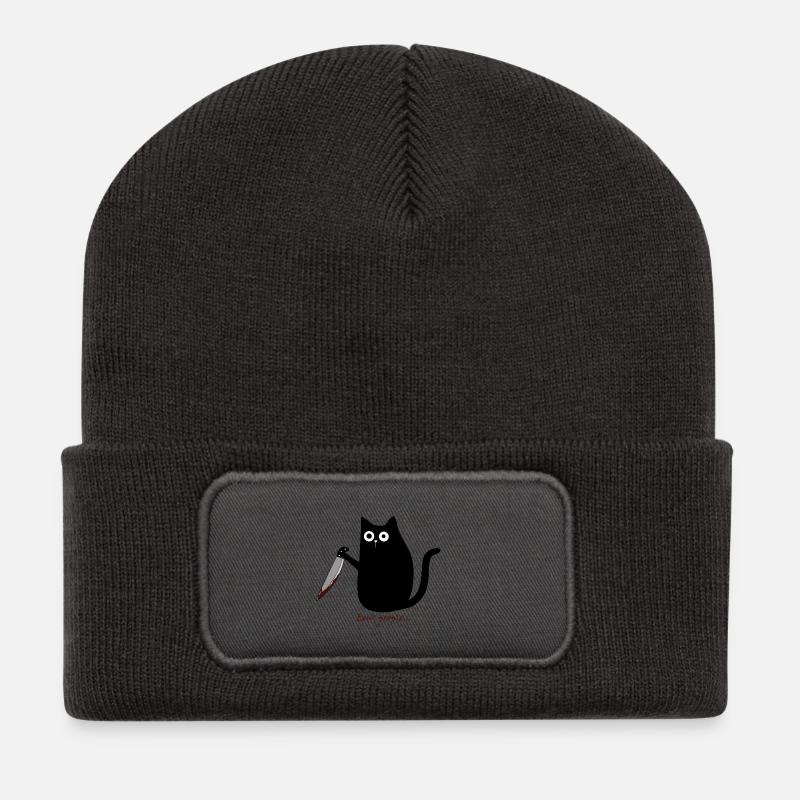 Eew, people... - Recycelte Patch Beanie - Dunkelgrau