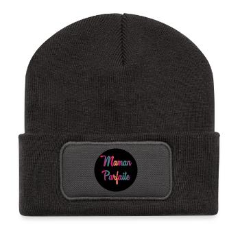 MOM. MOTHER'S DAY. HAPPY MOTHER'S DAY - Recycled Patch Beanie - dark grey - Front