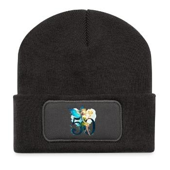 50 Jahre Fee Elfe süß Geburtstag Geschenk - Recycelte Patch Beanie - Dunkelgrau - Vorne