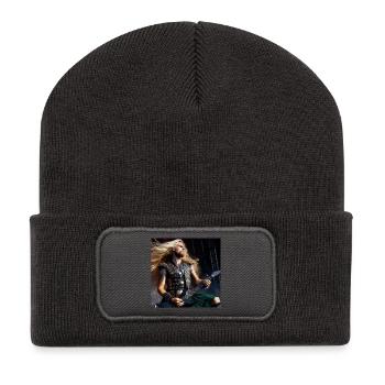 Heavy metal in the heart - Recycled Patch Beanie - dark grey - Front