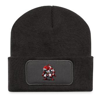 Koi fish national flag of Japan - Recycled Patch Beanie - dark grey - Front