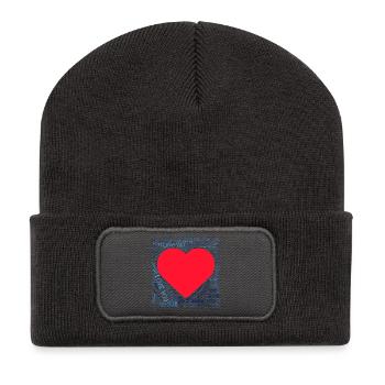 HEART - Recycled Patch Beanie - dark grey - Front