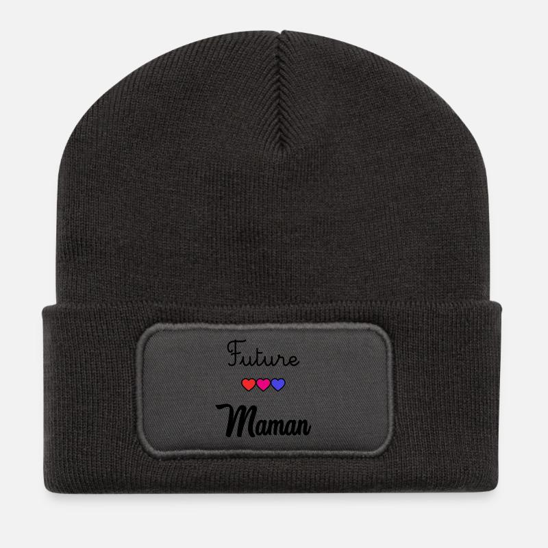 FUTURE MAMAN - Beanie recyclé à patch - charbon