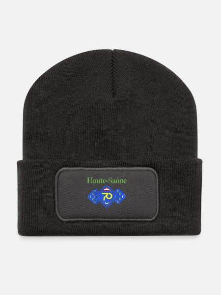 Haute-Saône - Beanie recyclé à patch - charbon